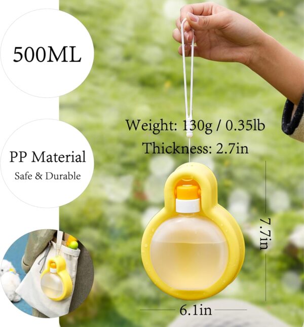 Portable Dog Water Bottle Dispenser, 17oz, Large, Leak Proof & Foldable Dog Travel Water Bottle Bowl Accessories for Puppy Small Medium Large Dogs Pet Water Bottles for Dogs Walking Outdoor Hiking - Image 3