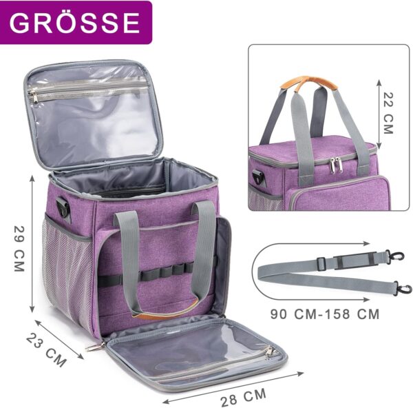 BABEYER Dog Grooming Bag, Dog Grooming Supplies Organizer Tote Bag for Pet Grooming Tool Kit Accessories, Purple - Image 5