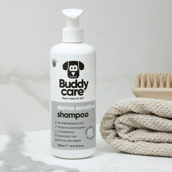 Derma Sensitive Dog Shampoo by Buddycare | With Aloe Vera and Pro Vitamin B5 (500ml) - Image 6