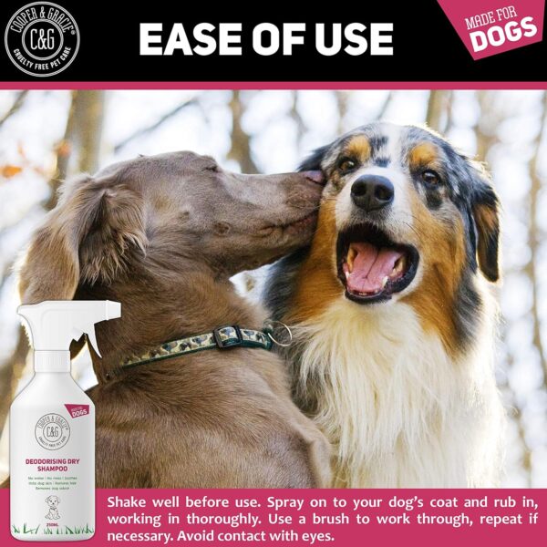 Dry Dog Shampoo Spray for Smelly Dogs - Wipe Clean Stain Remover - Cruelty-Free Waterless Grooming Products Organic Odour Deodoriser Neutraliser - Best Fox Poo Cleaning Animal Wash - Image 5