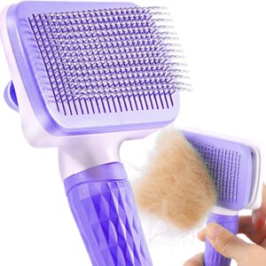 ACE2ACE Slicker Dog Comb Brush, Cat Hair Brush, Pet Grooming Brush, Daily Use to Clean Loose Fur & Dirt, Great for Dogs and Cats With Medium Long Hair