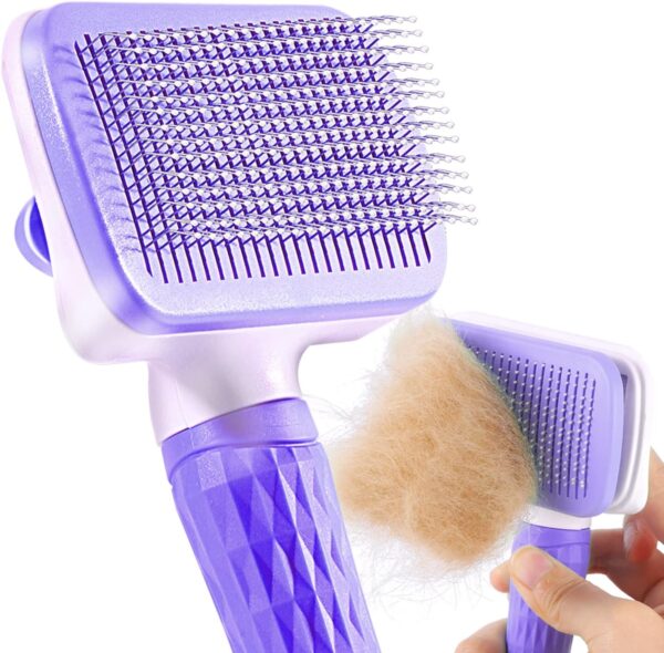 ACE2ACE Slicker Dog Comb Brush, Cat Hair Brush, Pet Grooming Brush, Daily Use to Clean Loose Fur & Dirt, Great for Dogs and Cats With Medium Long Hair