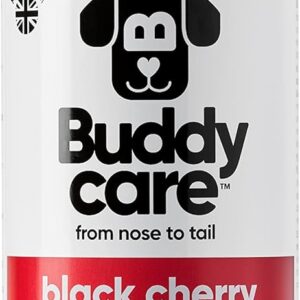 Black Cherry Dog Shampoo by Buddycare | Deep Cleansing Shampoo for Dogs | Black Cherry Scented | With Aloe Vera and Pro Vitamin B5 (500ml)