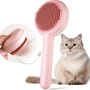 Cat Brush Cat Comb, Baytion Dog Brush Cat Grooming Brush for Short Long Hair Haired Cats Puppy Kitten, Self-cleaning Massage Combs to Remove Loose Undercoat, Mats, Tangled Hair and Shed Fur