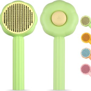 Cat Brush Dog Brush, YETEE Dog Grooming Brush, Dog Brushes for Grooming Effectively Removes Loose Undercoat, Cat Grooming Brush Dog Brushes for Shedding, Cat Brush for Short/Long Haired Cats(Green)