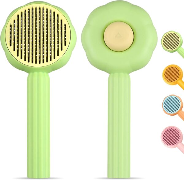 Cat Brush Dog Brush, YETEE Dog Grooming Brush, Dog Brushes for Grooming Effectively Removes Loose Undercoat, Cat Grooming Brush Dog Brushes for Shedding, Cat Brush for Short/Long Haired Cats(Green)