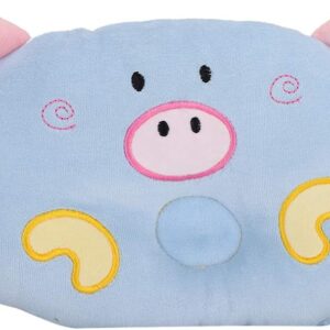 Cute Cartoon Pig Animal Shape Pet Pillow Naptime Sleeping Companion for Small Dogs and Cats Cat Dog Sleeping Pillows for Cervical Spine Protection(blue)