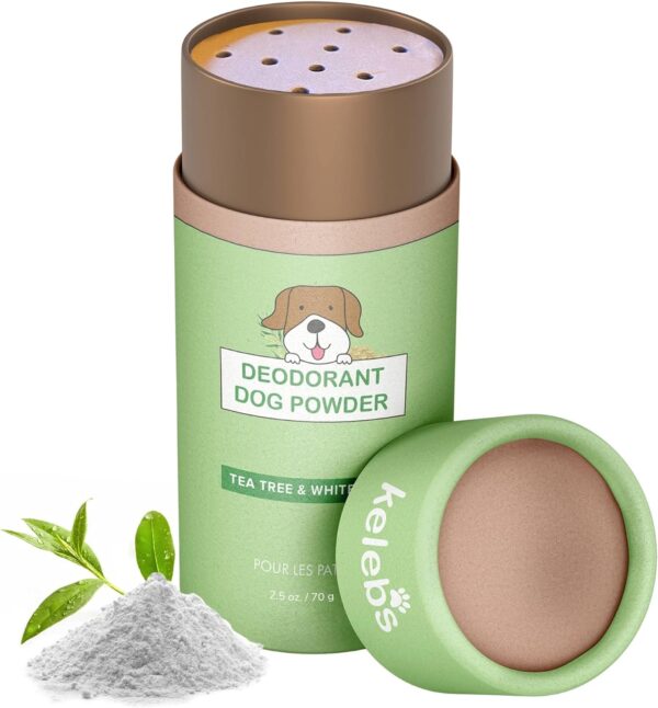 Dog Dry Shampoo Deodorant Powder Anti Itching & Fleas Smelly Dogs For Hair Skin Ear Paw & Baby Dogs Anti Licking Antifungal Yeast Infections Tea Tree Oil Talc Free With Organic White Clay No Plastic