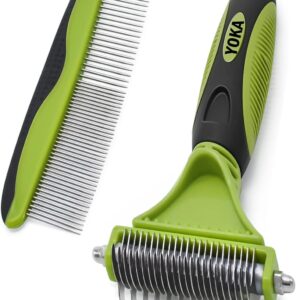 Dogs Knot Remover Rake, Dematting Comb for Dog - Pets Brushes for Grooming Long/Heavy Hair Dogs and Cats, Removes Loose Undercoat, Knots, and Angled Hair