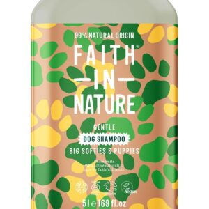 Faith In Nature Natural Chamomile Dog Shampoo, Vegan & Cruelty Free, No SLS,Silicones or Parabens, Gentle, For Sensitive Dogs and Puppies, 5L Refill Pack