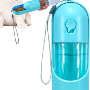 Fowybe Travel Dog Water Bottle Dispenser,Multi Function Pet Drinking Feeder - Pet Feeding and Drinking Supplies for Cats Dogs Outdoor Walking Hiking Traveling