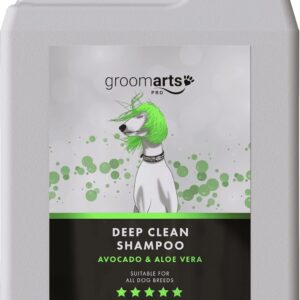 Groomarts Avocado & Aloe Vera Deep Clean Shampoo for Pet Professionals | Dog Shampoo | Puppy Shampoo | Deep Cleansing & Deodorising Wash with Avocado & Aloe Vera | 5L