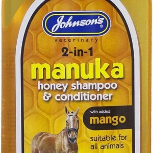 Johnsons Vet Manuka Honey 2-In-1 Shampoo, 400 ml, Clear