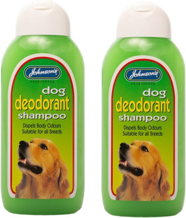 LEEWAY WOODWORK JOHNSONS DOG DEODORANT SHAMPOO 400ML FOR DOGS (2 BOTTLES)