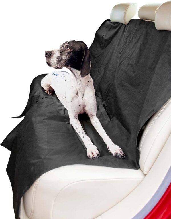 PawPride Luxury Dog Car Seat Cover Mat - Waterproof, Scratch Proof, Non Slip with Seat Anchors, Travel Car Accessory for your Puppy, Cat or Kids! Strong Car Seat Protector and Machine Washable