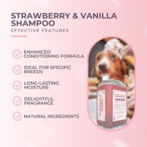 Peanut & Pickle | Strawberry & Vanilla - Dog Puppy Shampoo - Enhanced Conditioning with Neem Leaf & Fennel Seeds, Ideal for Cockapoos & Cavapoos (5L)