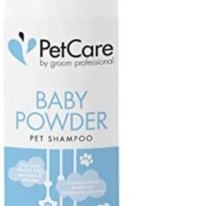 Pet Care By Groom Professional Baby Powder Shampoo 300 ml | Dog Shampoo | Shampoo for Dogs | Baby Fresh Scent | Dog Grooming | All breeds | For smelly dogs | Added Wheat Protein |