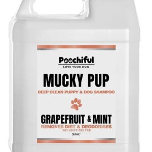 Poochiful Deep Cleaning Dog Shampoo for Smelly Dogs - 5 Litres. Effective Against Fox Poo and Other Animal Messes, Formulated to Eliminate Odours and Deep Clean Your Smelly Dog