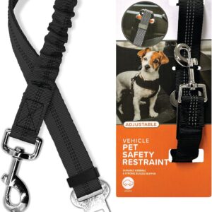 Powerfull Dog Car Seat Belt Safety Harness - Adjustable Dog Car Seat Belt Headrest Restraint Puppy - Dog Seat Belt Harness - Strong Car/Travel Lead Pet Seat Harness for Dogs & Cats