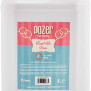 Pozer Forget Me Knots Dog Shampoo - Detangling Shampoo for Dogs - Effectively Removes Knots & Tangles - Designed for Medium & Long Coated Breeds - Helps to Detangle & Leaves a Smooth Coat, 4 Litre