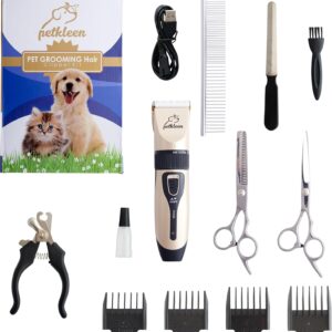 Premium Cat & Dog Grooming Kit | for All Levels Cat & Dog groomer | Complete Cat & Dog Hair Trimmer Set | Quality Cat & Dog Clippers Full Set | Suitable for Both Cat & Dog Grooming