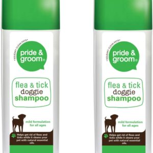 Pride & Groom 2 x Flea & Tick Doggie Shampoo - Dog & Puppy Mild Formulation 300ml