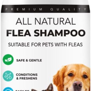 The Healthy Dog Co - 500ml Dog Shampoo - Targets Fleas, Ticks, and Lice, Deep Cleansing Shampoo for Dogs and Cats - Gentle and Sensitive Flea Shampoo for Dogs, Cat, Puppies and Kittens - Cat Shampoo