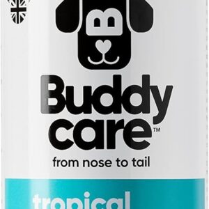 Tropical Dog Shampoo by Buddycare | Deep Cleansing Shampoo for Dogs | Tropical Scented | With Aloe Vera and Pro Vitamin B5 (500ml)