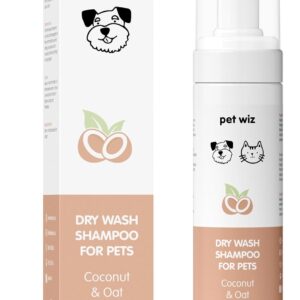 Vet Approved Dry Shampoo for Pets | Natural Ingredients | Deodorising, Soothing & Revitalising | No Rinsing Required | Coconut & Oat