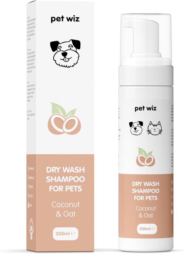 Vet Approved Dry Shampoo for Pets | Natural Ingredients | Deodorising, Soothing & Revitalising | No Rinsing Required | Coconut & Oat