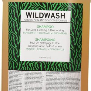 WildWash Deep Clean Shampoo for Dogs 5ltr - Peppermint and Rosemary for Clean Smelling Hair, Eradicates All Odours Even Fox Poo - Natural, Sulphate and Paraben-Free for Sensitive Skin