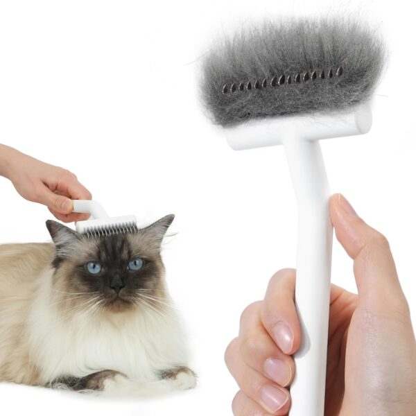 aumuca Cat Brush for Long Haired Cats, Dog Brush for Shedding Deshedding Brush Dematting Comb for Cats Dogs Removing Loose and Matted Fur, Knots and Tangled Hair