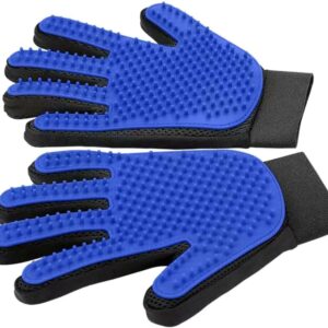 1 Pair of Pet Grooming Gloves. Hair Remover mitt Brush for Dogs and Cats - Massages and stimulates Circulation - Easy to use and Clean.