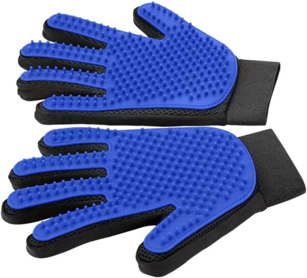 1 Pair of Pet Grooming Gloves. Hair Remover mitt Brush for Dogs and Cats - Massages and stimulates Circulation - Easy to use and Clean.