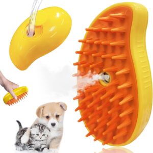 Steam Cat Brush, 3 in 1 Cat Steam Brush, Self Cleaning Steam Brush for Cats & Dogs, Pet Spray Massage Comb Grooming Brush for Removing Tangled and Loose Hair