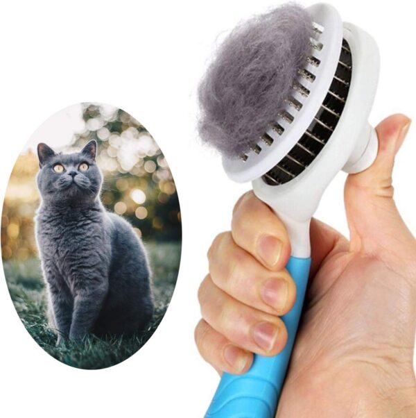 Cat Brush Self-Cleaning Slicker Brush Removes Undercoat Dog Brush Cat Brush Short to Long Hair Suitable Gentle Cat Brush Slicker Brush