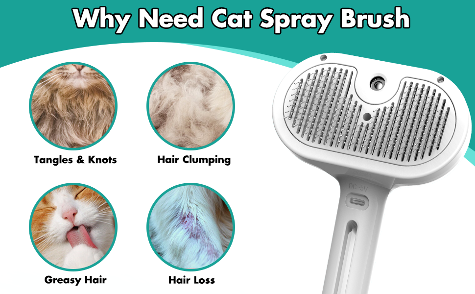 spray cat brush