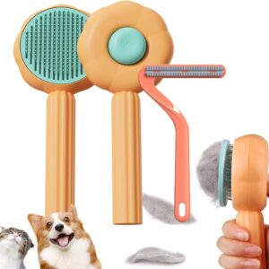 2Pcs Cat Brush,Dog Brush,Cat Brush For Short Haired Cats,Cat Brushes For Long Haired Cats,Cat Grooming Brush,Pet Brush,Pet Hair Cleaner Brush Easy Removal Of Loose And Tangled Pet Hair