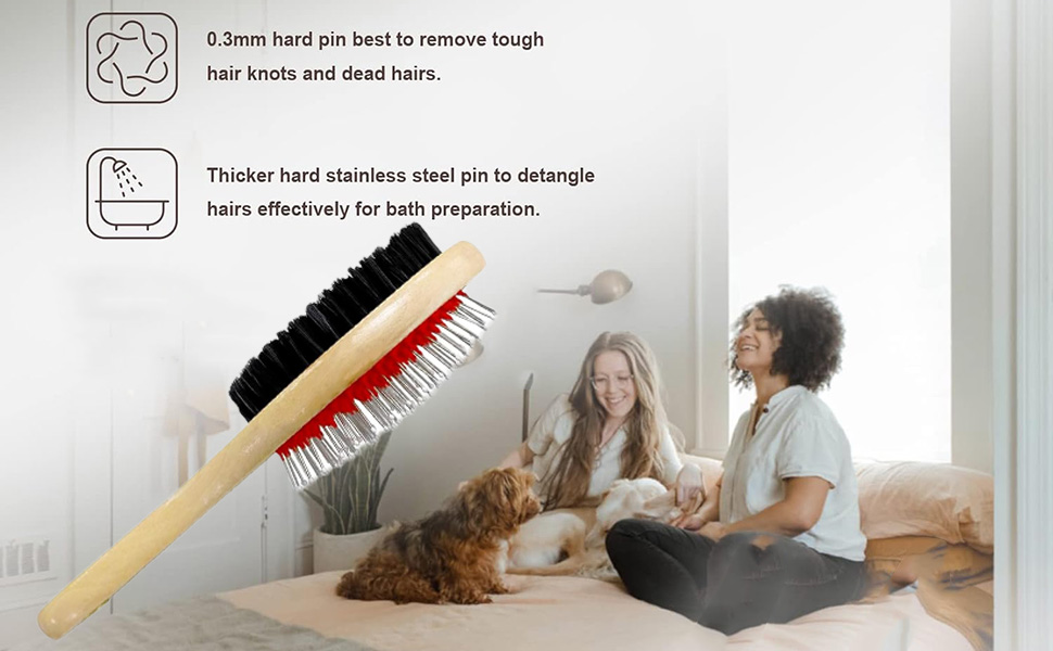 Wooden Dog Brush