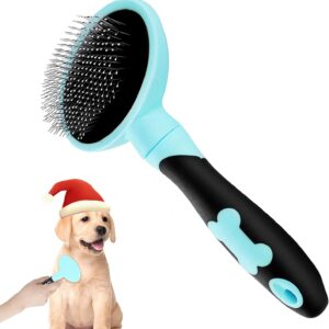 Makerfire Dog Slicker Grooming Brush Cat Long & Short Hair Brushes Dogs Small & Large Soft Brush for Puppy Pet Blue