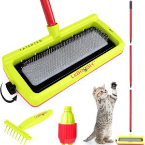 LeBRUSH 2.0 Pet Hair Remover for Carpet for Short & Long Cat, Dog Hair | Remover for Carpet & Couch, Carpet Rake, Pet Hair Removal Tool, Carpet Broom, Pet Hair Rake, Dog Fur Remover