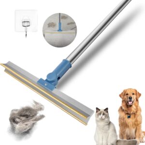 flintronic Pet Lint Remover Carpet Scraper Tool, Carpet Rake Pet Hair Removercraper with Adjustable Long Handle, Carpet Rake Lint Scraper for Couch Rug Clothes, Dog Cat Hair Removal