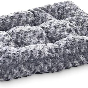 Amazon Basics Cat and Dog Bed, Machine Washable Pet Bed, Small (74 x 53 x 8cm), Grey Swirl