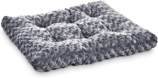 Amazon Basics Cat and Dog Bed, Machine Washable Pet Bed, Small (74 x 53 x 8cm), Grey Swirl