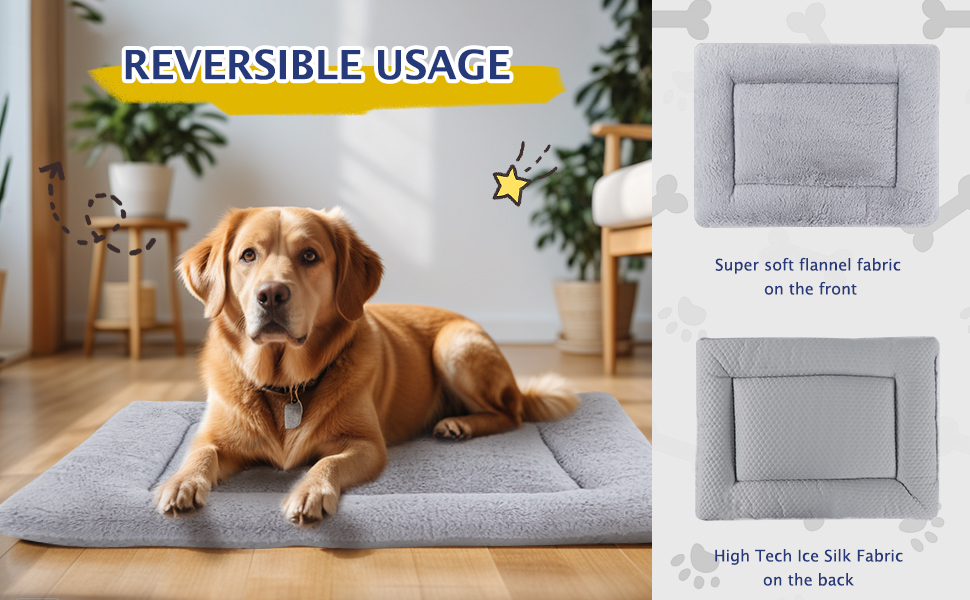 reversible dog bed mat