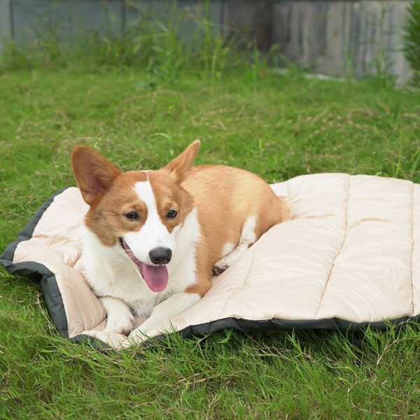 Oadnijuie Pet Waterproof Pad Outdoor Travel Pet Supplies Foldable Blanket Breathable Keep Warm For Pet Outdoor Kennel Portable Pet Bed Small Dog - Image 2