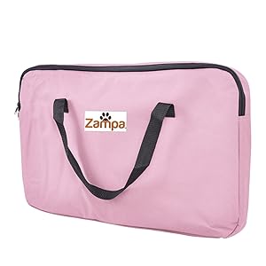 Zampa Foldable Pet Playpen for Dogs/Cats Portable, Exercise Kennel Pink