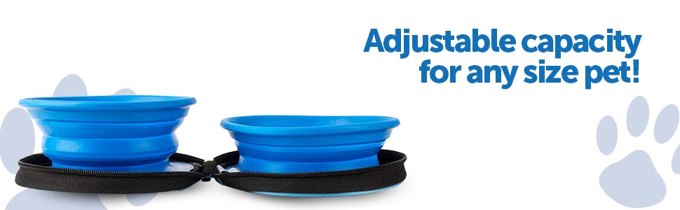 pets dog bowl dispenser paw friendly durable leak proof fresh water toys cool collapsible bowl large