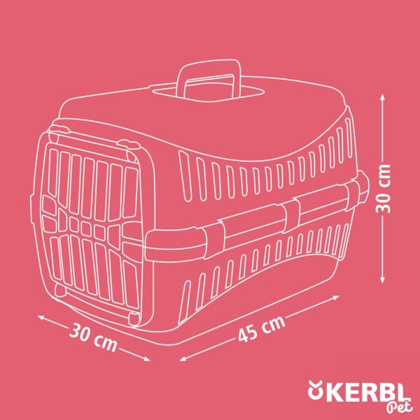 Kerbl Transport Box Expedion with Plastic Door, 45 x 30 x 30 cm, Cream/ Taupe - Image 6