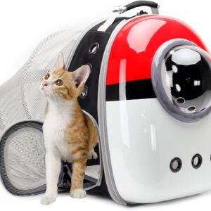 Cat Carrier Backpack, Back Expandable Space Capsule Pet Carrier Backpack Bubble for Kitten Small Dog up to 5.5 kgs, Backpack for Cat (Multi-color, Back Expan)